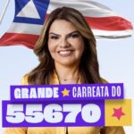 Arte de divulgação da carreata de Andréa Castro em Itabuna
