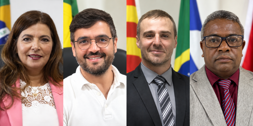 Montagem com quatro retratos para a matéria sobre a gratuidade dos ônibus em Ilhéus.